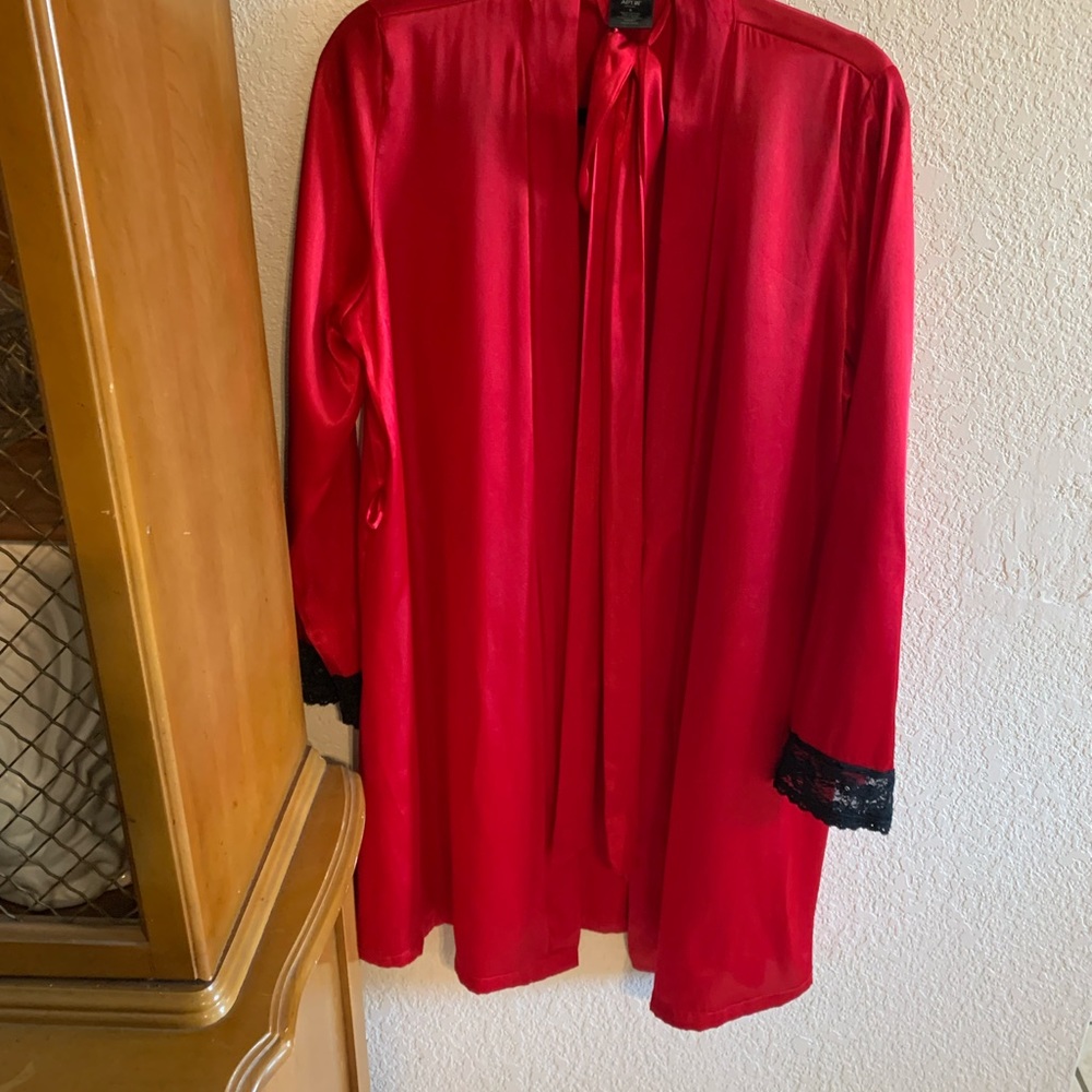 Apt 9 red robe with sash.